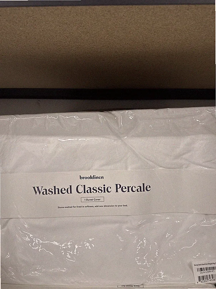 1 Duvet Cover Brooklinen Washed Classic Percale King