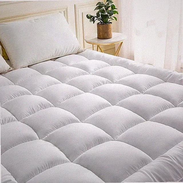4 Inch Thick Soft Quilted Mattress Topper Cool Comfortable Mattress Pad 1200GSM