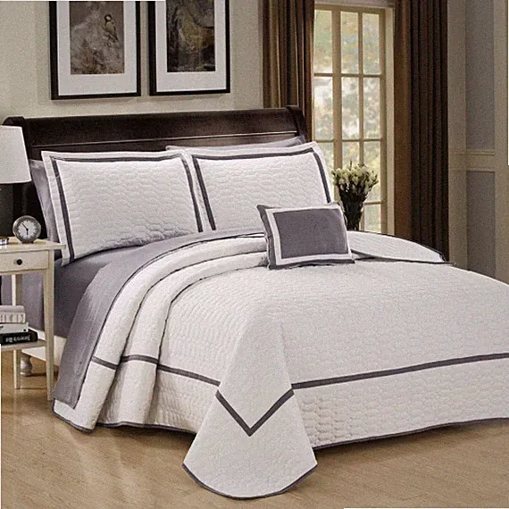 Chic Home Mesa 8 piece Quilt Set (White, Queen)