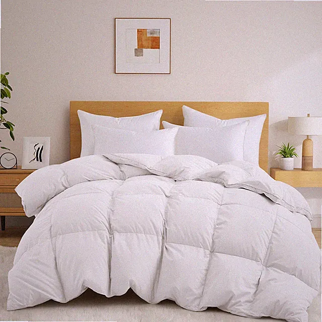 Cozy Fluffy Extra Winter Warm Down Bed Blanket Gusseted, King or Queen Comforter