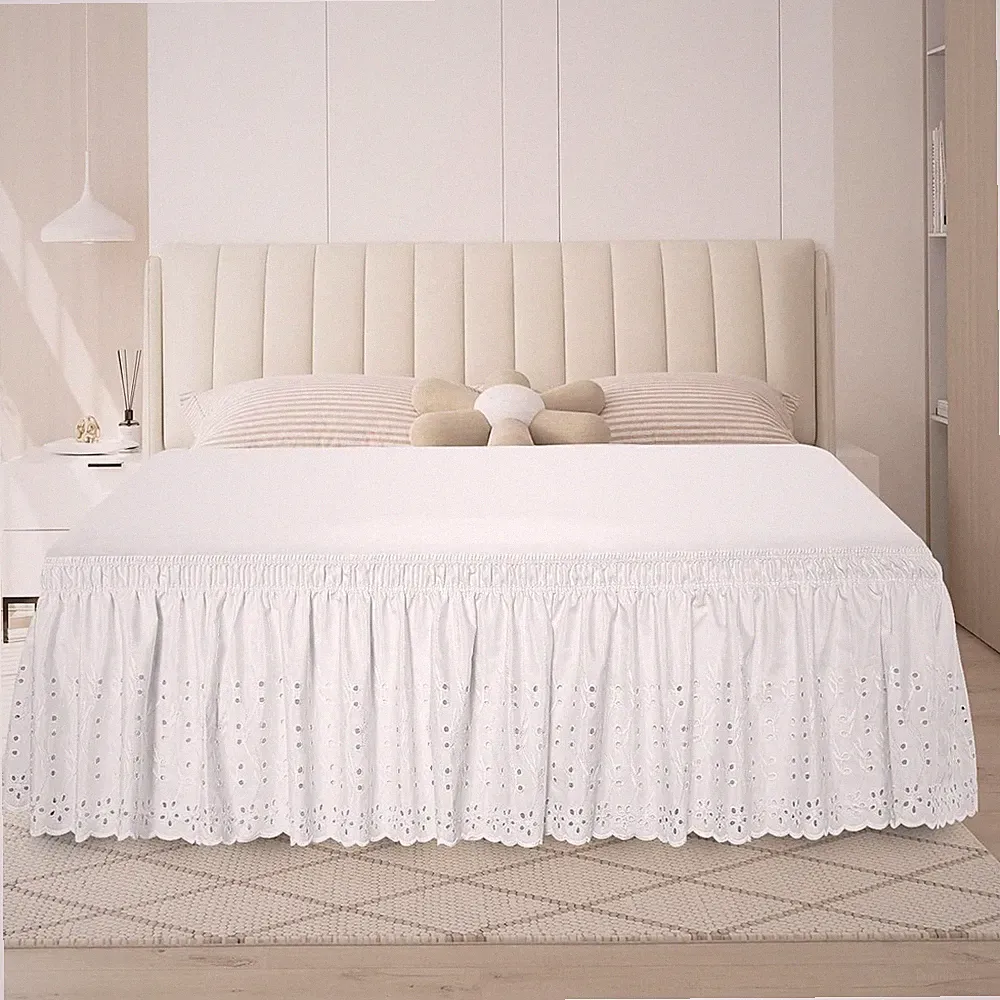 Queen Bed Skirt, Elastic Wrap Around Bed Skirt Queen Size, Bed Skirts for