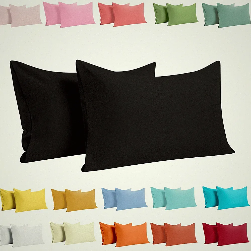 Soft and Skin-friendly Brushed Microfiber Pillowcases Set of 2, All Size