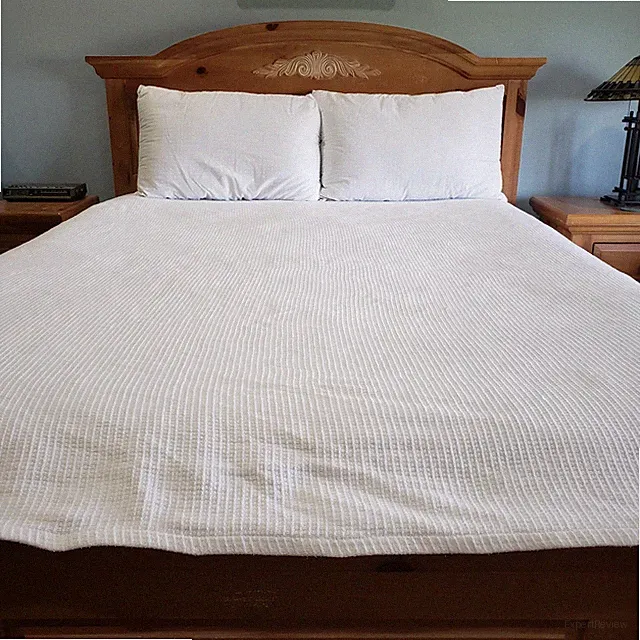 Tahari Home Coverlet Queen Waffle Cotton White Textured Neutral Farmhouse